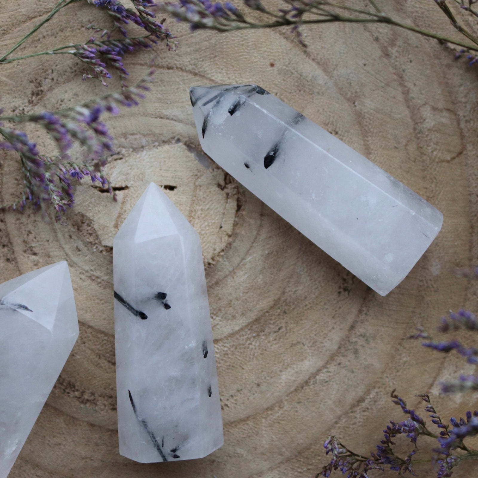 toermalijnkwarts bergkristal obelisk punt