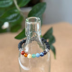 Lavasteen chakra armband